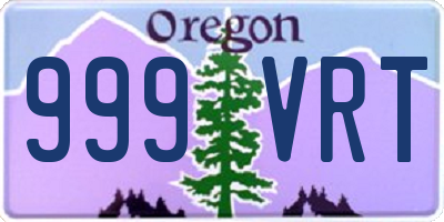 OR license plate 999VRT