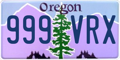 OR license plate 999VRX