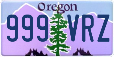 OR license plate 999VRZ