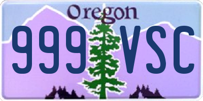 OR license plate 999VSC