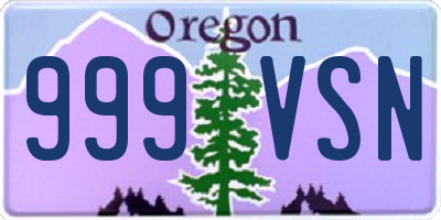 OR license plate 999VSN