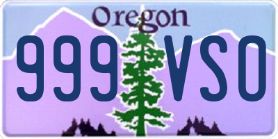 OR license plate 999VSO