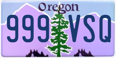 OR license plate 999VSQ