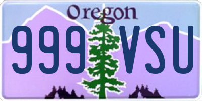 OR license plate 999VSU