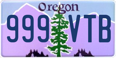OR license plate 999VTB