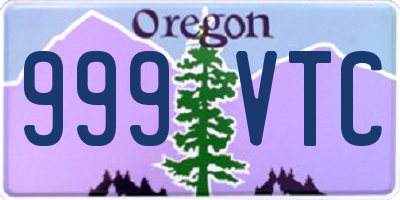 OR license plate 999VTC
