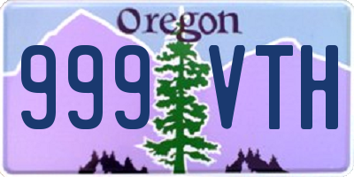 OR license plate 999VTH