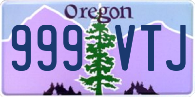OR license plate 999VTJ