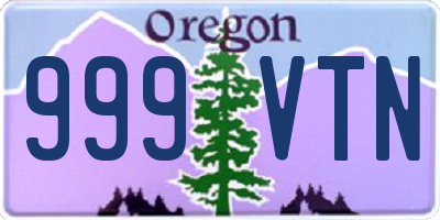 OR license plate 999VTN
