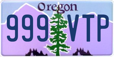 OR license plate 999VTP