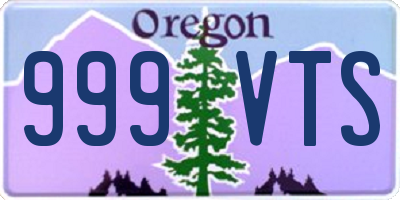 OR license plate 999VTS