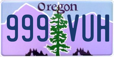 OR license plate 999VUH