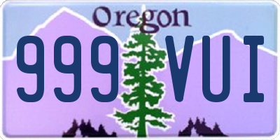 OR license plate 999VUI