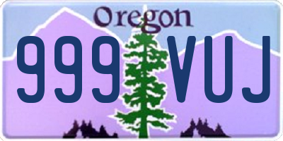 OR license plate 999VUJ