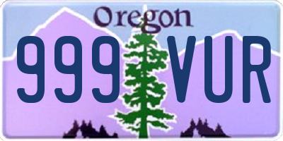 OR license plate 999VUR