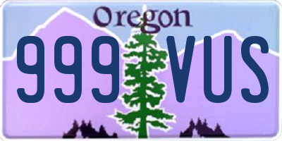 OR license plate 999VUS