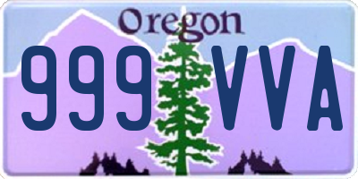 OR license plate 999VVA