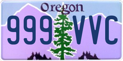 OR license plate 999VVC