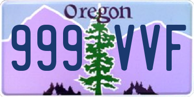 OR license plate 999VVF