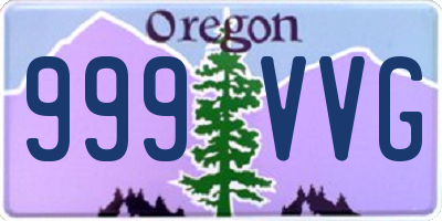 OR license plate 999VVG