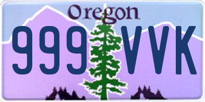 OR license plate 999VVK