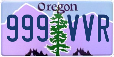OR license plate 999VVR