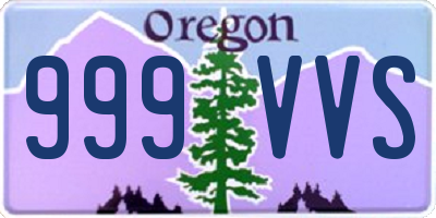 OR license plate 999VVS