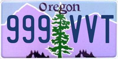 OR license plate 999VVT