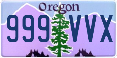 OR license plate 999VVX