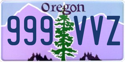 OR license plate 999VVZ