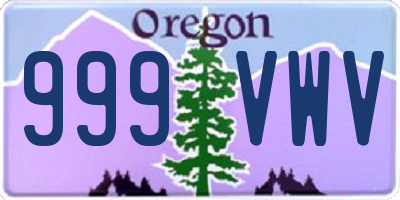 OR license plate 999VWV