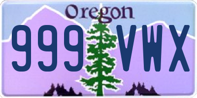 OR license plate 999VWX