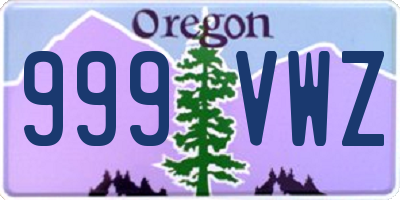 OR license plate 999VWZ