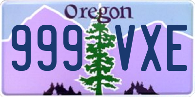 OR license plate 999VXE