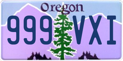 OR license plate 999VXI