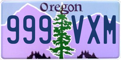 OR license plate 999VXM