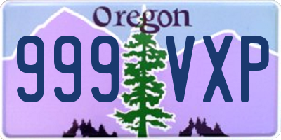 OR license plate 999VXP