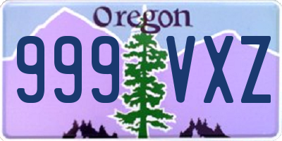 OR license plate 999VXZ