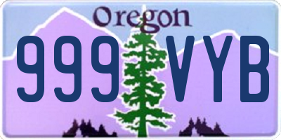 OR license plate 999VYB