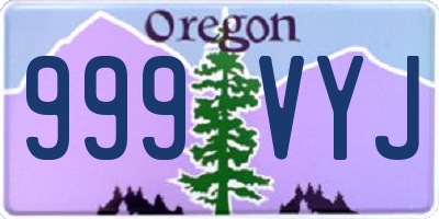 OR license plate 999VYJ