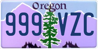OR license plate 999VZC