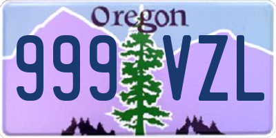 OR license plate 999VZL