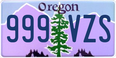 OR license plate 999VZS