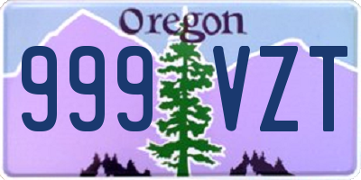 OR license plate 999VZT