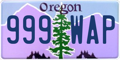 OR license plate 999WAP