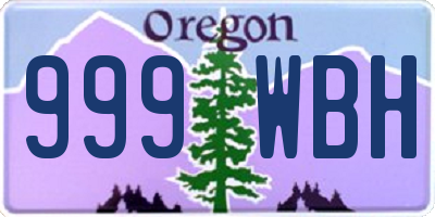 OR license plate 999WBH