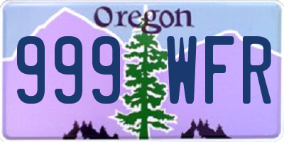 OR license plate 999WFR