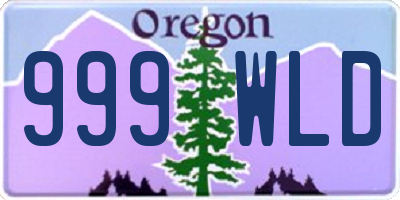 OR license plate 999WLD