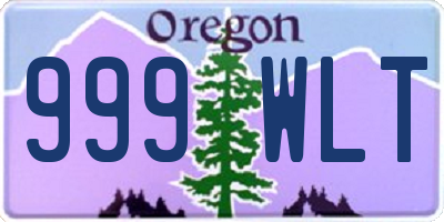 OR license plate 999WLT