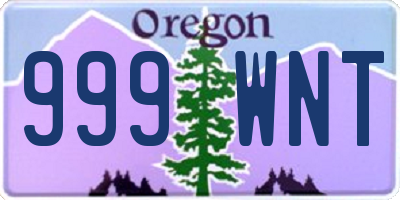 OR license plate 999WNT